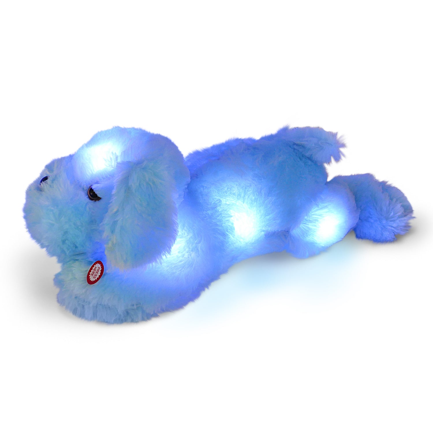 Gray and blue glow-in-the-dark blanket and pillow set by Plum Aion, featuring cozy fabric and luminous accents.