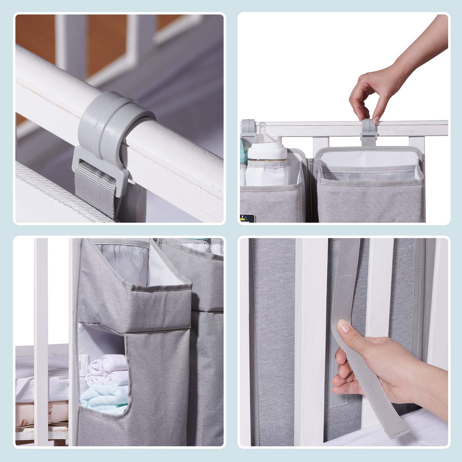 Maroon Chronos baby diaper caddy with dividers for organizing baby essentials, featuring multiple compartments and a sturdy handle.