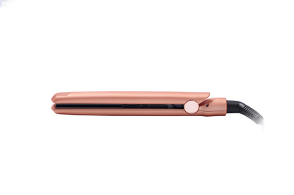 Sky Blue Thrace Hair Fetish Mini Flat Iron with designer travel pouch, compact hair styling tool for straightening hair.