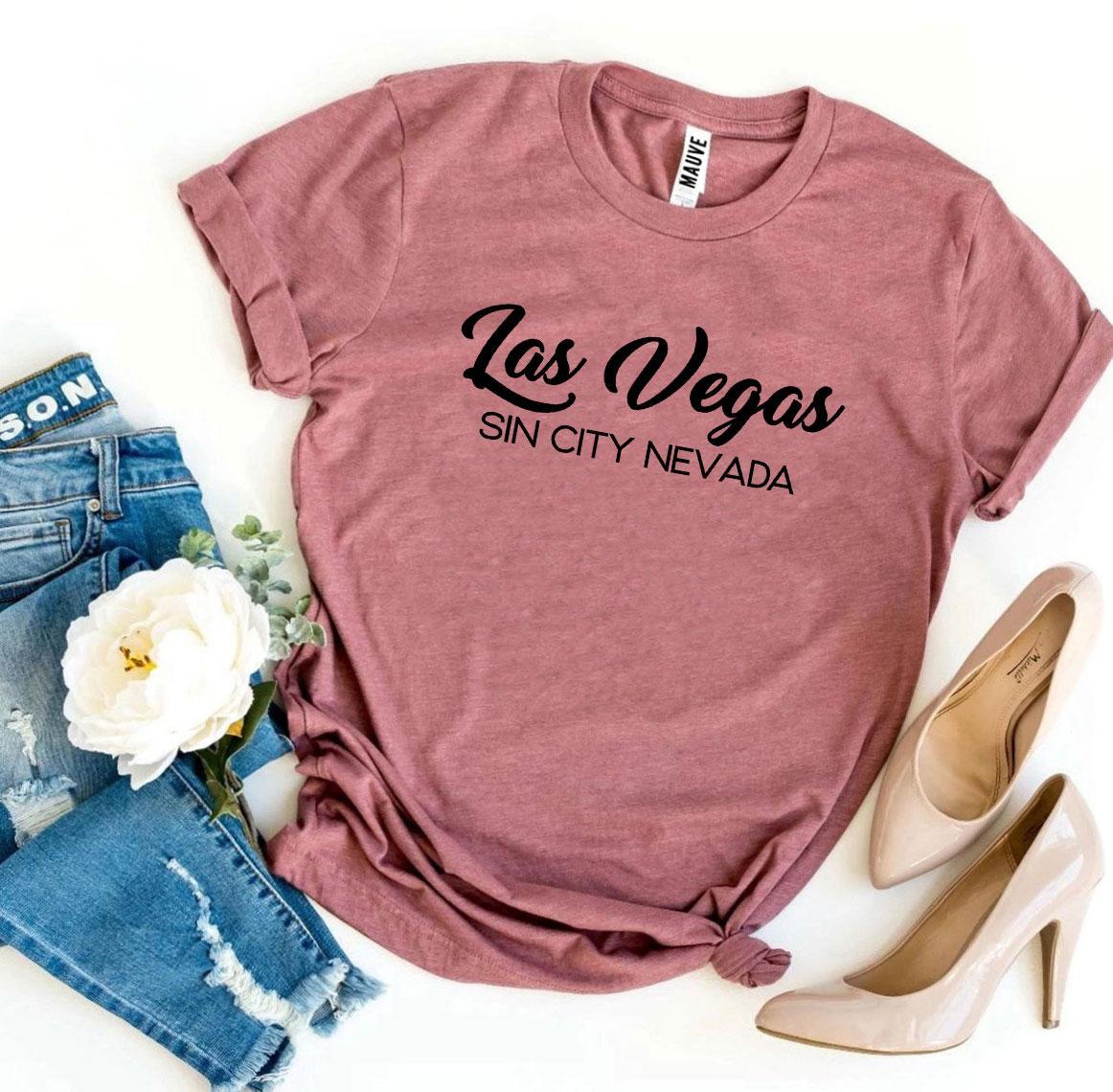 Agate Las Vegas Sin City Nevada T-shirt with bold city skyline and vibrant graphic design on soft cotton fabric