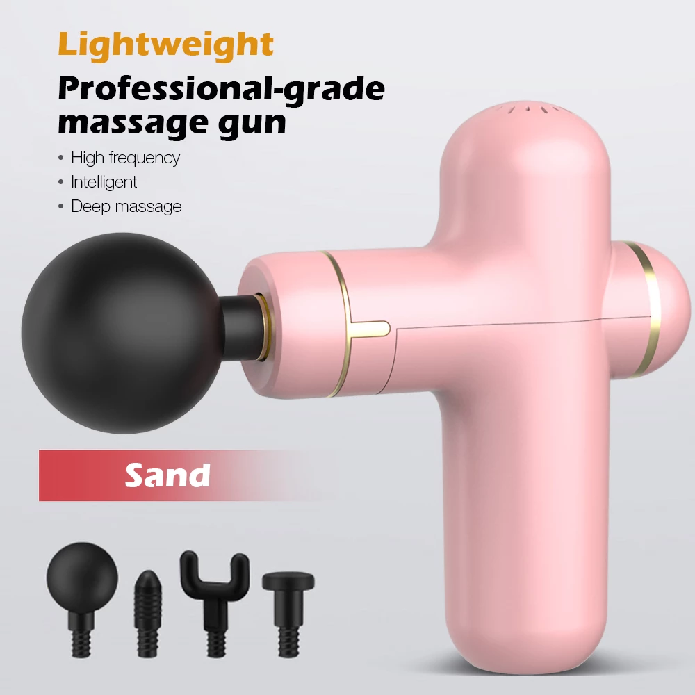 Teal Simba portable deep tissue massage gun with brushless motor, handheld healthcare device for muscle relief.