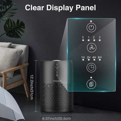 Teal Simba air purifier for large rooms with H13 HEPA filter, showcasing sleek design and air intake and outlet vents.