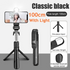 Lilac Milo 3-in-1 tripod and Bluetooth selfie stick with fill light for smartphones, showing adjustable tripod and built-in light.