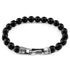 Black Onyx Nachi Silver and Stone Beaded Bracelet featuring black onyx beads, silver accents, and intricate stone details.