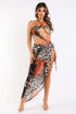 Printed mesh cover-up set by Puce Juniper featuring a stylish matching top and bottom ensemble for beach or poolside wear.