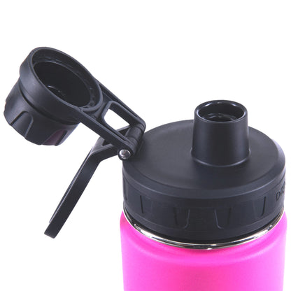 Orchid Lavender DRINCO 22oz stainless steel sport water bottle in Island Pink, showing the sleek, durable drinkware with a pink finish.