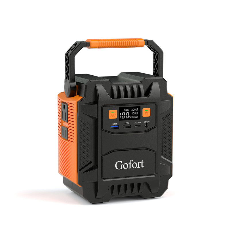 Lilac Milo 200W solar power bank and generator for camping, portable tech accessory with solar charging capabilities.