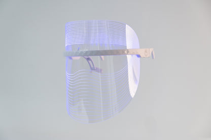 Scarlet Chrysippus Cocoon Skin Enlightenment LED Face Mask showing a sleek black healthcare mask with LED light panels for skin therapy.