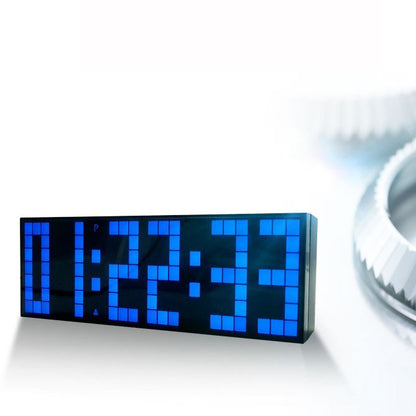 Fuchsia Molly home LED digital clock displaying time on a sleek black background for modern home and garden decor.