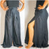 Tan Smokey solid black Palazzo wrap pants with a flowy, boho harem style, perfect for comfortable, stylish hippie-inspired outfits.