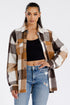 Lime Milo boyfriend oversized soft flannel shacket, cozy jacket with button front and plaid pattern, casual outerwear for men and women.