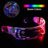 Lilac Milo cyberpunk LED goggles with seven colorful luminous lights, stylish tech accessories for futuristic fashion.