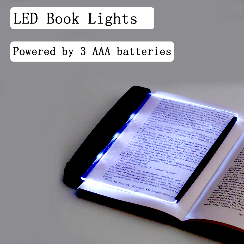 Lilac Milo portable LED tablet book light illuminating pages for reading at night with adjustable brightness.