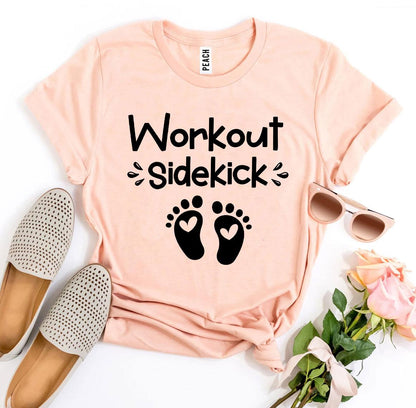 Agate Workout Sidekick T-shirt featuring a comfortable fit, casual style, and breathable fabric, perfect for active wear.