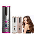 Lilac Milo LCD display cordless hair curler rollers with rotating ceramic barrel for easy styling in bath and beauty routine.