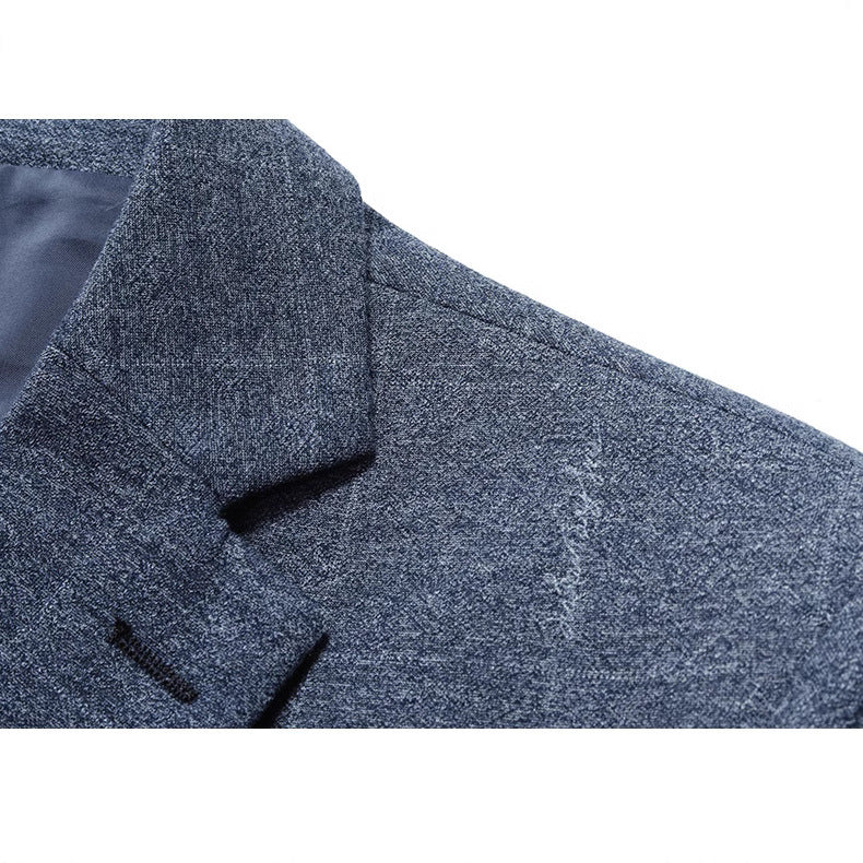 Carmine Juneberry Metropolitan Slim-Fit Blazer from Haute Edition 25, tailored fit, dark fabric, stylish men&