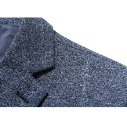 Carmine Juneberry Metropolitan Slim-Fit Blazer from Haute Edition 25, tailored fit, dark fabric, stylish men&
