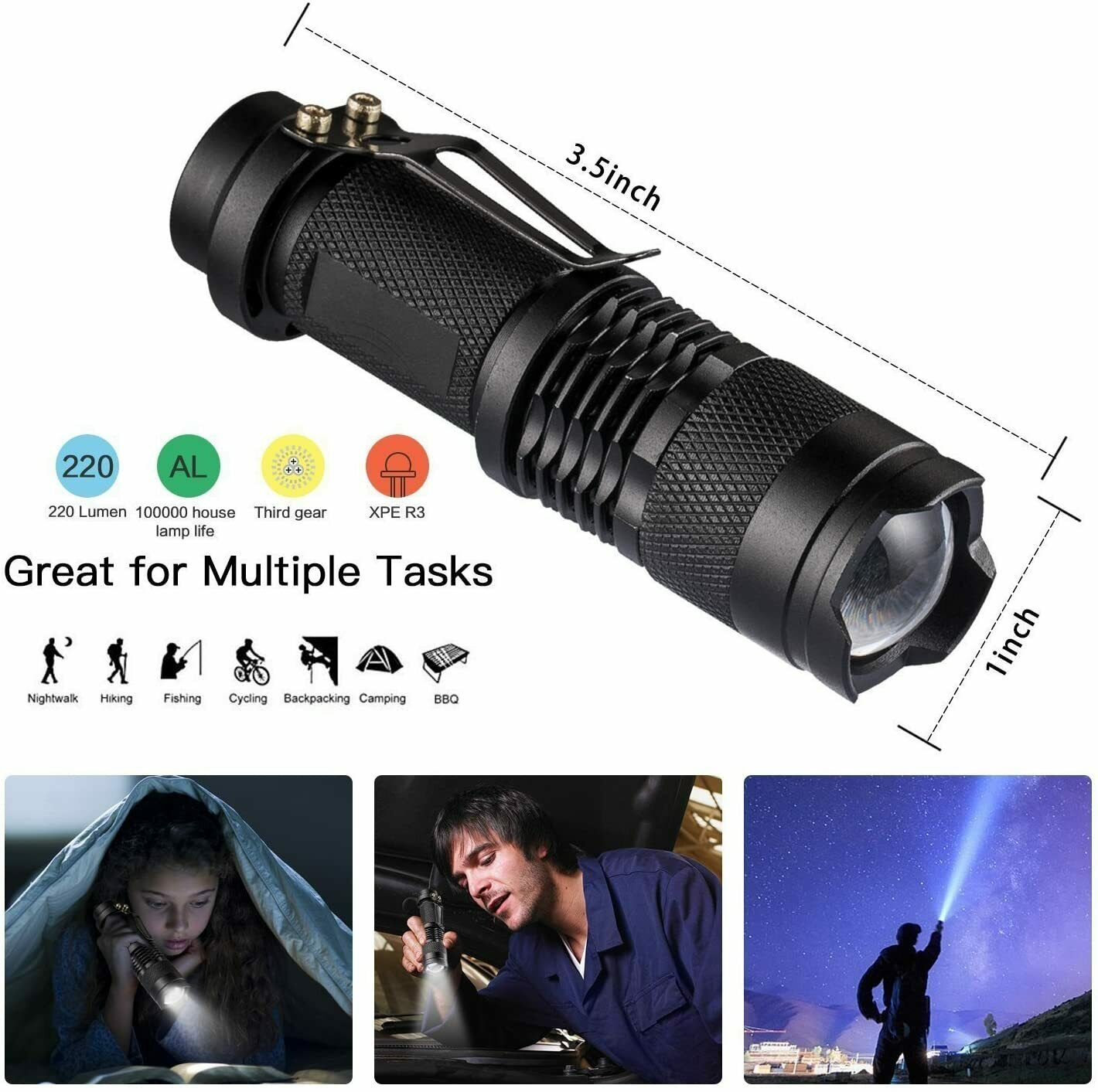 Lilac Milo 14-in-1 outdoor emergency survival gear kit with camping tactical tools, including knives, flashlights, and multi-tools.