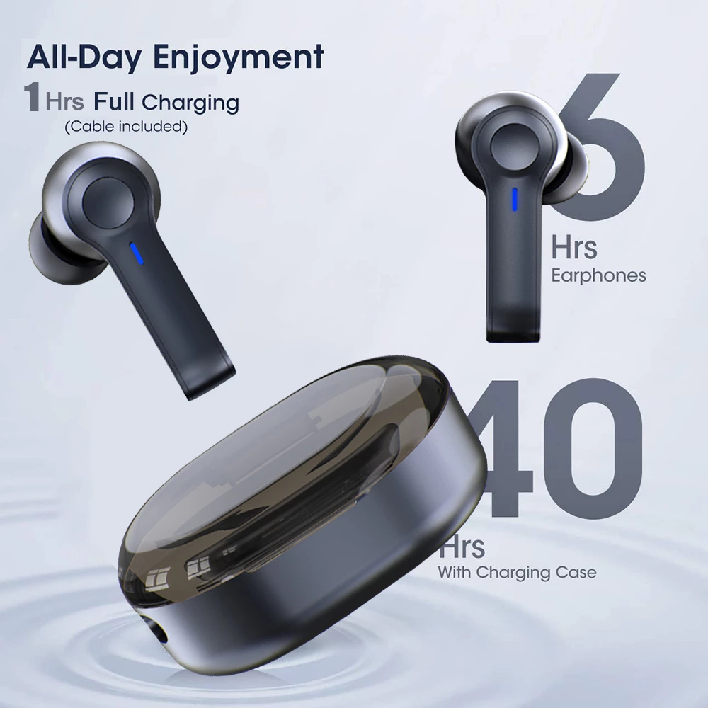 Teal Simba wireless earbuds with LED display and TWS 5.0 Bluetooth technology, compact tech accessory for hands-free listening.