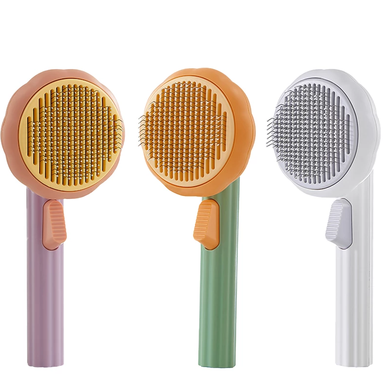 Lilac Milo pet grooming comb for cats and dogs, clean brush and hair remover tool, designed for easy pet hair grooming.