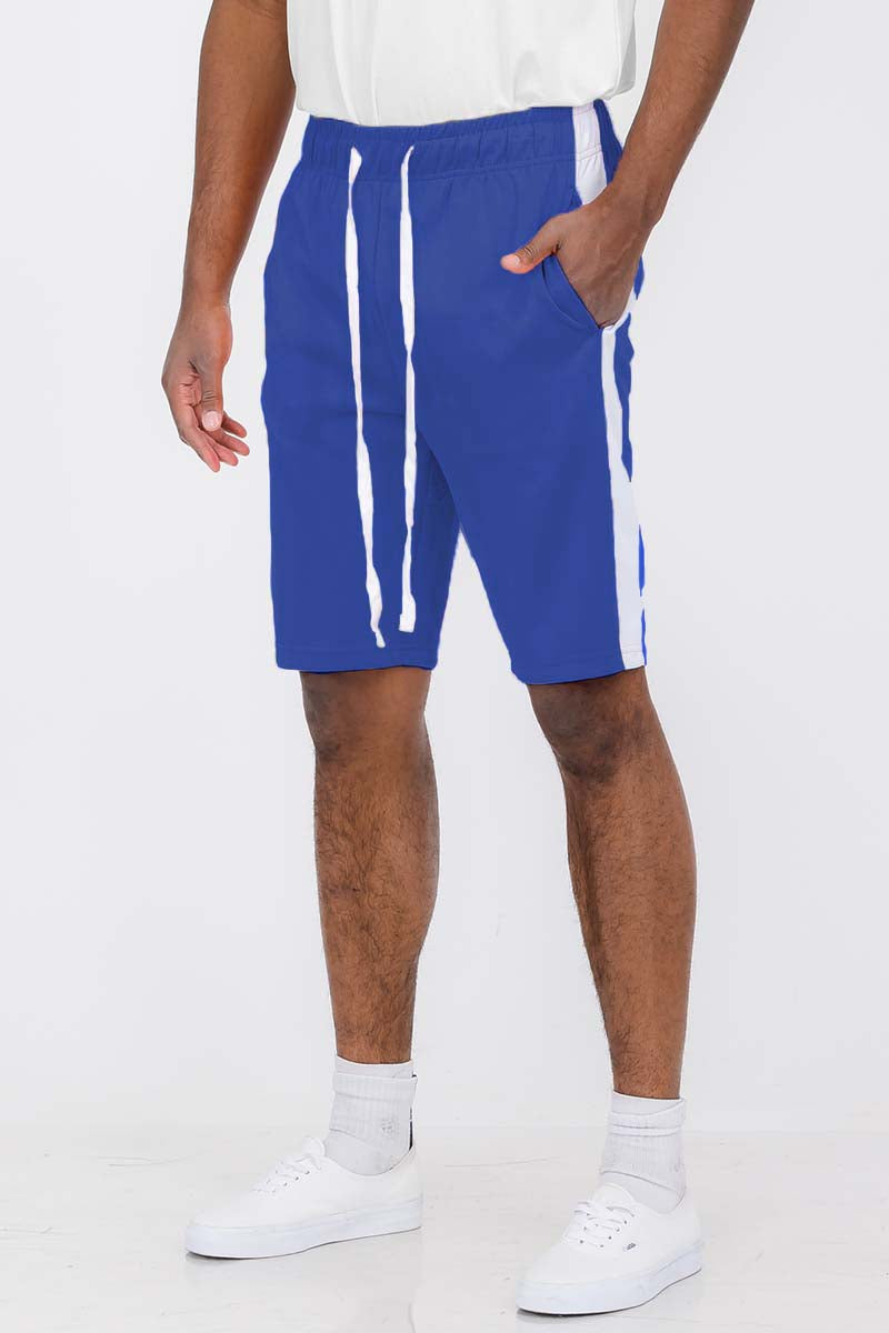 Lime Milo single stripe shorts featuring a casual fit and colorful stripe design, made from lightweight fabric.