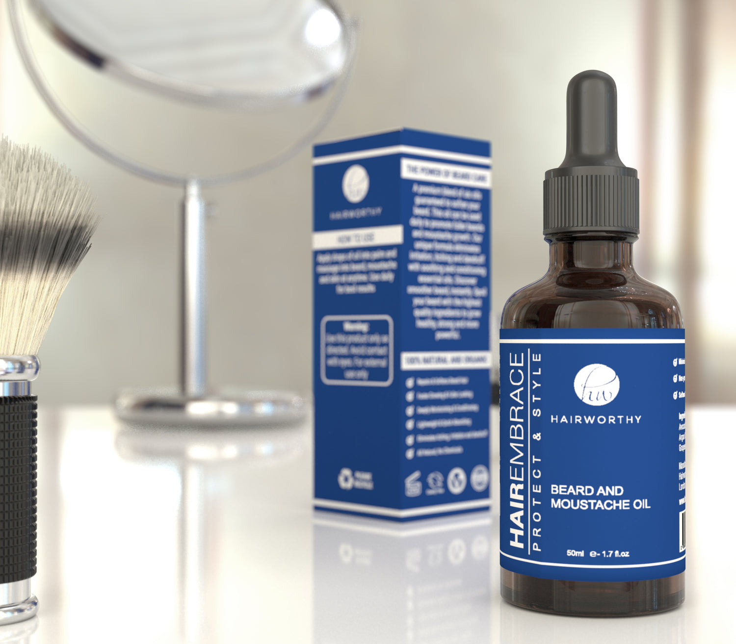 Black Sugarplum Hairworthy Hairembrace Beard Oil in a sleek bottle, designed to nourish and hydrate men&