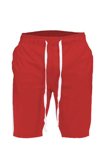 Lime Milo single stripe shorts featuring a casual fit and comfortable fabric, displayed on a neutral background.