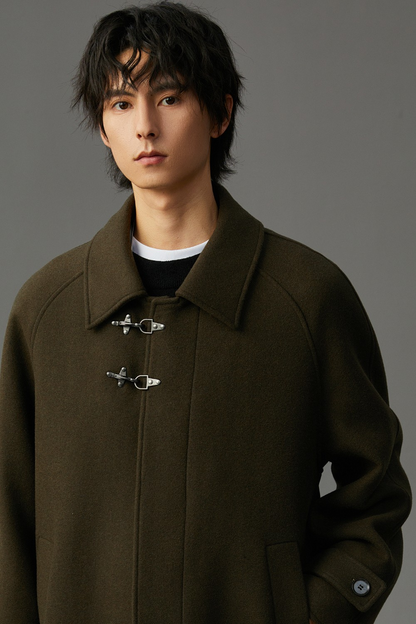 Carmine Juneberry Winter Elegance™ Wool Coat, stylish and warm, shown in a cozy winter setting with a tailored fit and classic design.