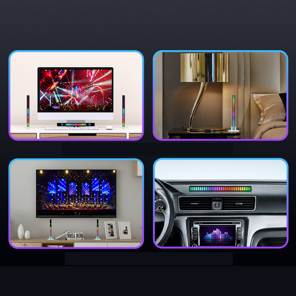 Lilac Milo RGB LED music sound control light displaying colorful light patterns synchronized with music, a tech accessory for ambiance.