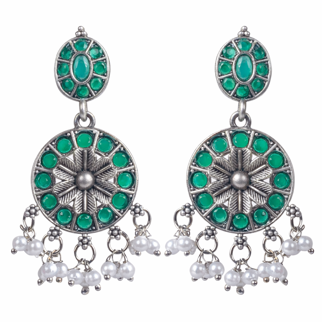 Gray Chloe cute earrings for girls, daily wear jewelry featuring small, stylish earrings with a charming design.