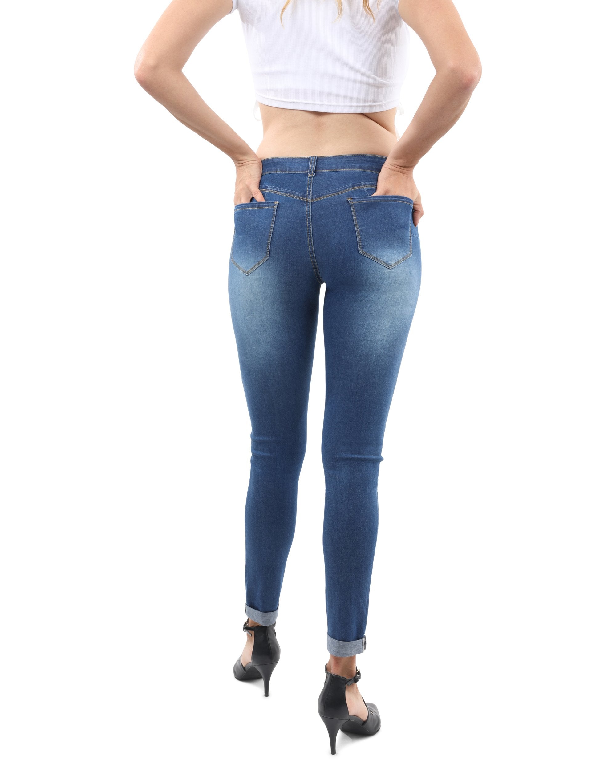 Lazurite Wallace Skinny Jeans in navy, women&
