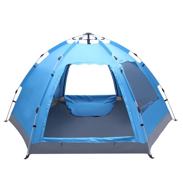 Teal Simba automatic family tent, waterproof pop-up design ideal for camping and hiking outdoor adventures.