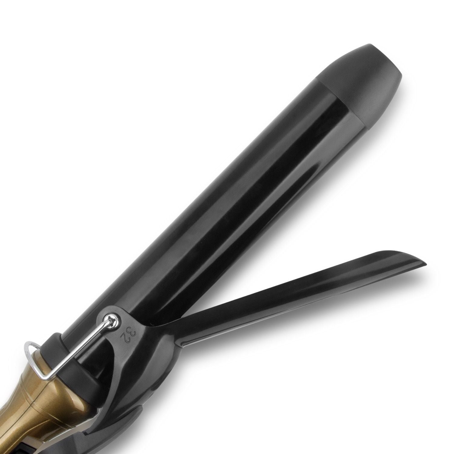 Sky Blue Thrace Paradise 32mm Max Volume Clip Curler in champagne, showcasing the hair curler with a sleek design for voluminous curls.