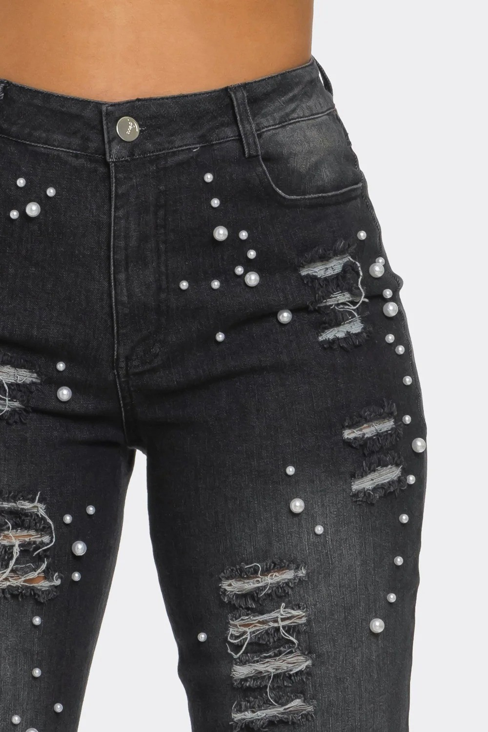 Carmine Juneberry Glam Wool Beaded Jeans Runway Edition 25 showcasing beaded details and stylish denim fit.