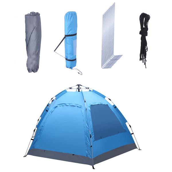 Teal Simba automatic family tent, waterproof pop-up design ideal for camping and hiking outdoor adventures.