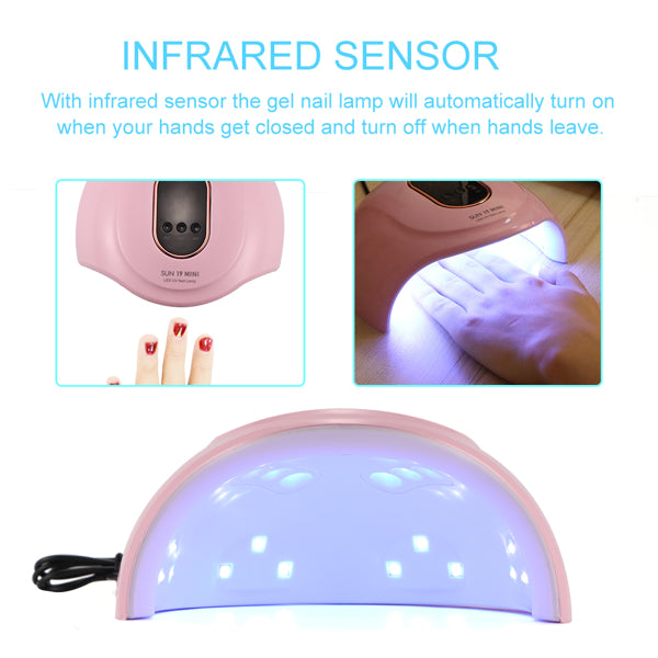 Teal Simba portable gel nail lamp for quick, at-home gel manicures, featuring compact design and multiple curing settings.