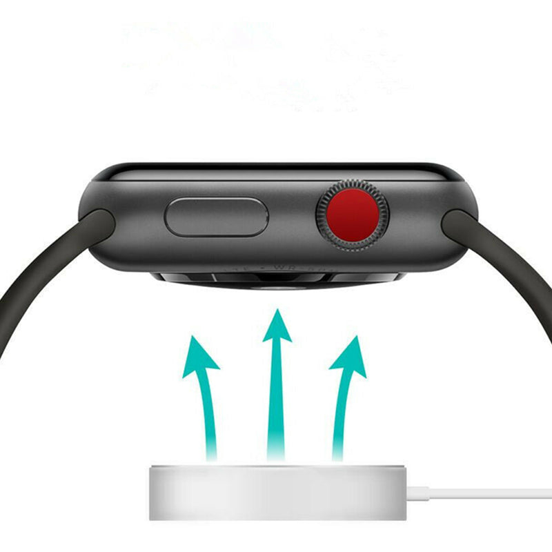 Teal Simba 3-in-1 wireless charger with quick charging USB cable, suitable for sports and outdoor devices, on a white background.