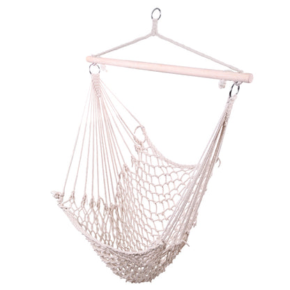 Lilac Milo hanging rope sky chair swing for indoor or outdoor home and garden relaxation, featuring a durable woven design.