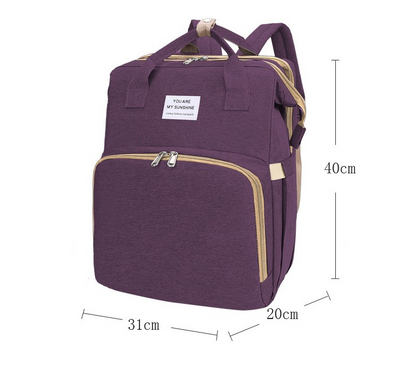 Carmine Juneberry ALLFASHION™ FoldAway BabyNest Backpack in black with adjustable straps and compact foldable design.