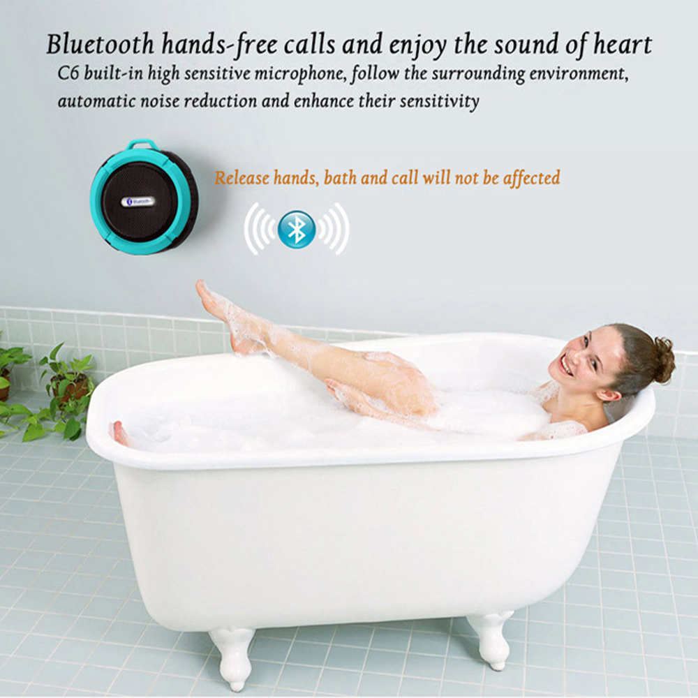 Teal Simba mini waterproof Bluetooth speaker with suction cup, portable tech accessory for on-the-go music and waterproof use.
