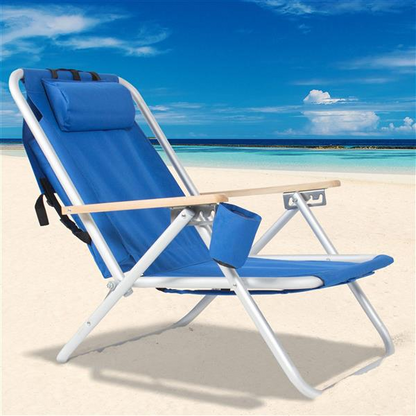 Lilac Milo portable beach chair with high strength frame and adjustable headrest, ideal for outdoor relaxation and beach outings.