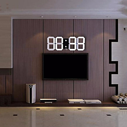 Fuchsia Molly digital LED wall clock displaying time in a modern design, suitable for audio and video room decor.