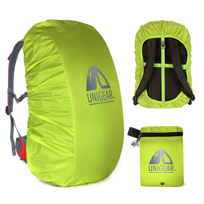 Indigo Eurybia waterproof backpack rain cover for 10L to 90L sports and outdoor backpacks, protects against rain with 5000mm waterproof rating.