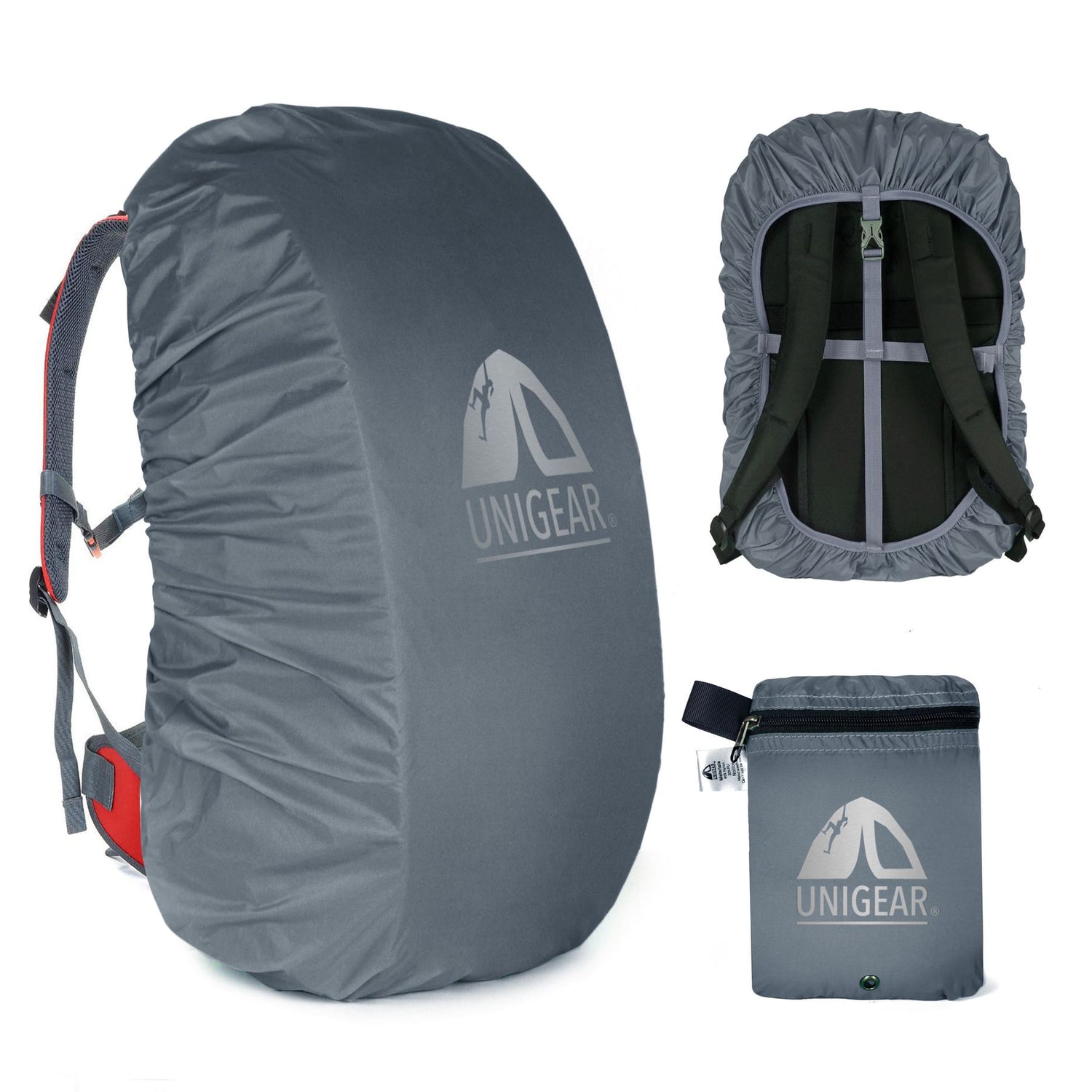 Indigo Eurybia waterproof backpack rain cover for 10L to 90L outdoor sports and hiking backpacks, waterproof 5000mm protection.