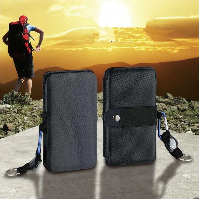 Fuchsia Molly folding camping solar charger with multiple panels and USB ports, ready for outdoor outdoor adventure.