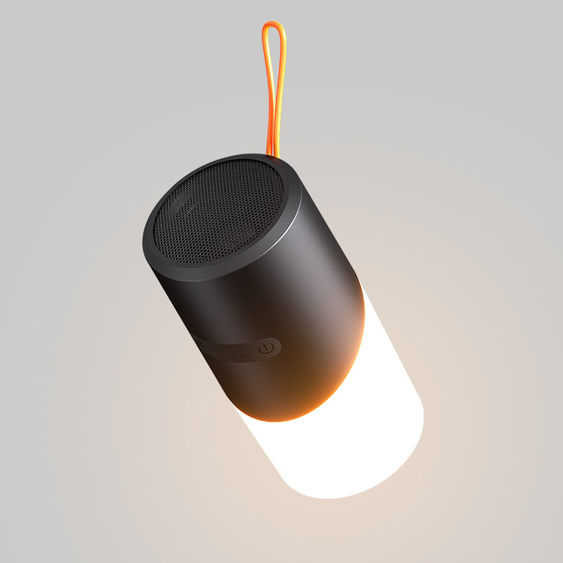 Lilac Milo waterproof portable wireless Bluetooth speaker with RGB light, compact tech accessory for music on the go