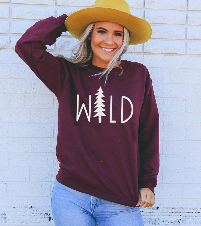 Agate Wild Sweatshirt in cozy, textured fabric, featuring a bold wild animal print design for a stylish casual look.