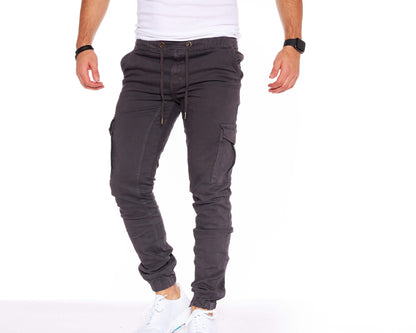 Carmine Nesoi STYLEKO cargo pants with elastic waistband, casual men&