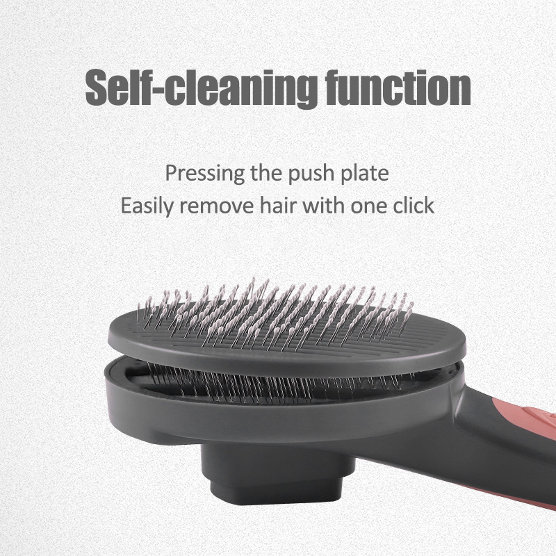 Lilac Milo pet grooming cat and dog comb with hair brush for detangling and grooming cats and dogs.