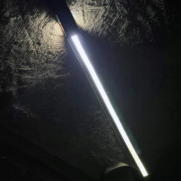 Sky Pandion light-up dog walking leash with LED illumination for safe nighttime walks, featuring reflective accents and durable design.